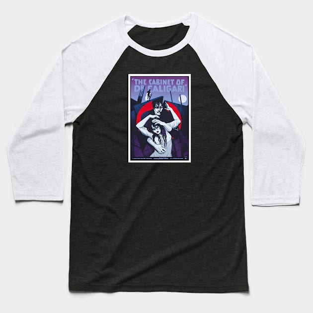 Cabinet Of Dr. Caligari, The (1920) 2 Baseball T-Shirt by GardenOfNightmares